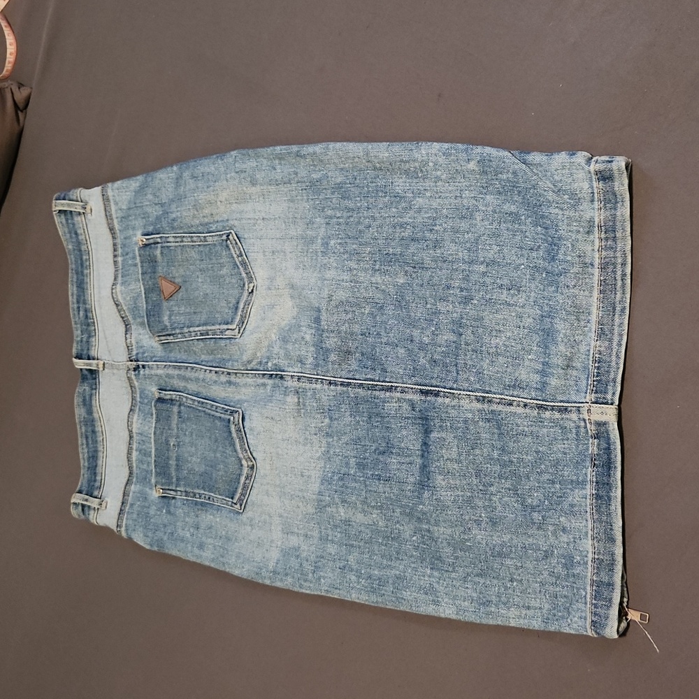 Guess Zip Split Jean Skirt - Picture 8 of 11